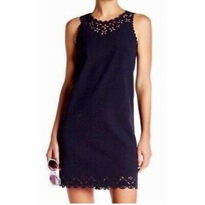 J. Crew Navy Blue Laser
Cut Shift Dress Size 4